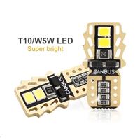 Bombillas LED A80 194 168 T10 Canbus para Coche, Luz de Señalización de 12V 5W5, Lámpara Interior de Coche, Luces de Posición Laterales Blancas 6500K 2835 4SMD