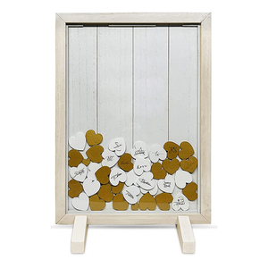 Decoraciones Rústicas de Madera de Pino para Bodas al por Mayor, Letrero para Libro de Visitas con - Product Image 5