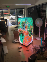 Cubo LED P2.5 a 5 lati per interni, schermo a cubo magico sospeso per pubblicità di benvenuto nei centri commerciali