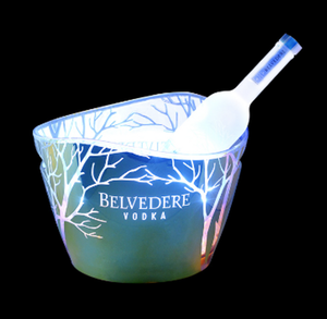 RGB Có Thể Sạc Lại LED Ánh Sáng 12-Lít Acrylic Xô Đá Thân Thiện Với Môi Đảng Hiện Đại Vodka Bia Đồ Uống Máy Tính Để Bàn Mát Kẹp Cao - Product Image 5