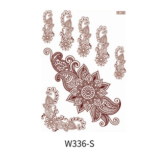32 Tatouages Temporaires en Dentelle Marron Rouge, Tatouages pour Femmes Filles Mains Corps <span class=keywords><strong>Visage</strong></span>, Cadeau de Fête de Mariage Eid, Imperméables - Product Image 6