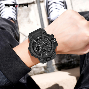 Montres numériques Sanda, montres pour homme résistantes aux chocs, montres de luxe pour homme, montres de sport analogiques pour homme - Product Image 5