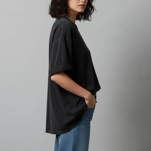 Hot Sale 100% Cotton Crew Neck Women's T-<b>shirt</b> Custom Printed Eco-Friendly Summer Casual Oversized Loose Fit Street Wear <b>Tee</b> - Product Image 2