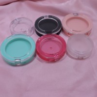 Classique Rond Transparent Vide Unique Couleur Blush Case Private Label Grande Capacité Compact Fard À Paupières Logo Personnalisé