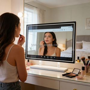 Espejo <span class=keywords><strong>de</strong></span> Maquillaje Inteligente Tystart Factory, Espejo Mágico con Análisis <span class=keywords><strong>de</strong></span> Piel, Tutorial en <span class=keywords><strong>Video</strong></span>, Iluminación LED, Bluetooth, para Baño, con Sistema Android - Product Image 1