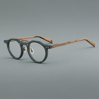 MS YL5805 Lunettes rondes sensorielles en acétate faites à la main pour femmes, montures de lunettes de vue transparentes, montures de lunettes de couleur transparente