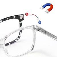 Nouvelle conception 5 en 1 Clip sur lunettes Interchangeable avant forme changement de couleur TR90 lunettes cadre lunettes magnétiques