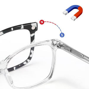 最新デザイン5 in 1クリップオングラス交換可能フロントシェイプカラーチェンジTR90アイウェアフレーム磁気メガネ - Product Image 3
