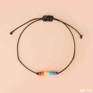 2 unids/set Love Is Love Rainbow Pride Wish pulsera Rainbow LGBT cuerda pulsera <span class=keywords><strong>Gay</strong></span> Pride joyería para Mujeres Hombres <span class=keywords><strong>amistad</strong></span> regalo - Product Image 6