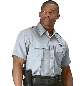 Tenue uniforme de <span class=keywords><strong>garde</strong></span> de sécurité pour hommes personnalisée pour l'été Chemise de sécurité bon marché en polyester - Product Image 3