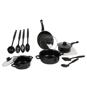 Kitchen 7 Piece <b>Cookware</b> Sets Black Pot and Pans Cast Iron Cooking Pot <b>Cookware</b> Set - Product Image 6