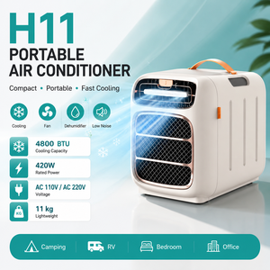 <span class=keywords><strong>Aire</strong></span> <span class=keywords><strong>Acondicionado</strong></span> Portátil de 4800 BTU con Compresor para Camping, Caravanas, Tiendas de Campaña y Exteriores - Product Image 1