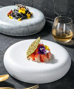 <strong>Creative</strong> Rock Stone Design Artistic <strong>Serving</strong> <strong>Plate</strong> Cold Dish Restaurant Dinnerware Thick Crockery <strong>Plates</strong> - Product Image 3