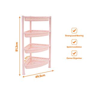 Plastic Space Saving Four Layers Modern Waterproof Corner Organizer <b>Shelf</b> Multi Color <b>Kitchen</b> Storage - Product Image 1
