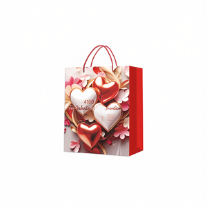 4100 Sacchetto regalo piatto a forma di cuore di piccole dimensioni per la promozione di San Valentino - Product Image 1