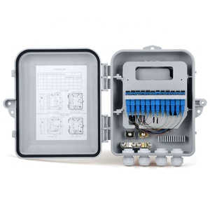 Caja Terminal Divisora PLC de Fibra Óptica 1x8 FTTH para Montaje en Pared o Poste, Impermeable para Exteriores, con Conector de Fibra Óptica SC de 12 Núcleos - Product Image 1