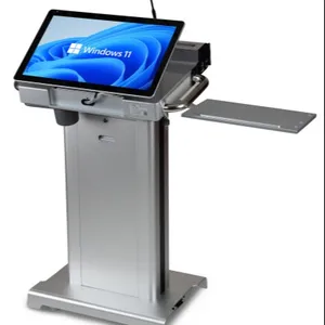 Dual adjustable Podium/Church Pulpit with Microphone, electric body 27" LCD screen Interactive lecern