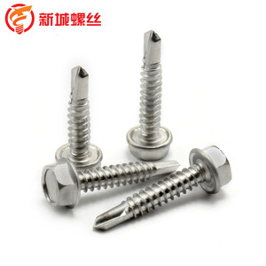 สกรูเจาะเหล็กสแตนเลส Xinxincheng รุ่น M5.5 หัวหกเหลี่ยมแบบมีครีบ สำหรับงานแผ่นเหล็กลูกฟูก - Product Image 1