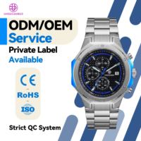 Montre chronographe à quartz personnalisée en acier inoxydable 316, étanche 5 ATM, pour homme, avec date et luminescence, fournisseur pour commandes en gros