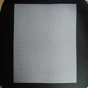 Morden style whiteplastic white craft bags ultra stiff 7mesh stitch shiny cross plastic canvas mesh bag sheet