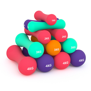 Exercice <strong>4kg</strong> Colorful Color Pink Fish Neoprene <strong>Dumbbell</strong> Woman Ladies Adjustable Small Weight Bone Shape <strong>Dumbbell</strong> - Product Image 1