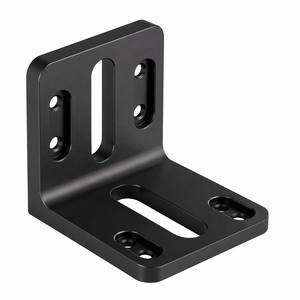 CNC Aluminum L Shape Sensor Mounting Bracket With Slotted Holes Anodized for Industrial Photoelectric Switch Detection - Product Image 1