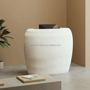 Caissier d'angle moderne en forme <span class=keywords><strong>de</strong></span> L, petite table <span class=keywords><strong>de</strong></span> réception, comptoir en bois, bureau <span class=keywords><strong>de</strong></span> réception pour salon <span class=keywords><strong>de</strong></span> beauté blanc - Product Image 4