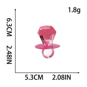 Stock prêt Y2K rose patchs brodés en gros amour vibrant XOXO <span class=keywords><strong>Disco</strong></span> boule lèvre lunettes de soleil broderie Badges pour vêtements - Product Image 6