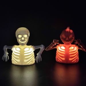Decorazioni di <span class=keywords><strong>Halloween</strong></span>: Casa con <span class=keywords><strong>Scheletro</strong></span> Mobile a Forma di Zucca, Ornamenti Carini per Adolescenti, Accessori Festivi - Product Image 6