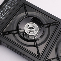 Réchaud à gaz portable à double brûleur, flamme réglable, réchaud de camping, brûleur en aluminium moulé sous pression, gaz butane