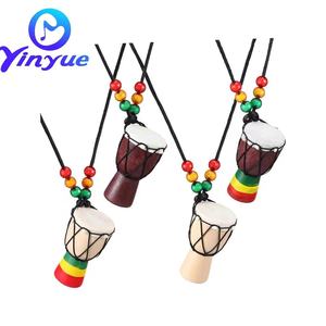 หยินเยว่ จี้กลองแอฟริกัน สร้อยคอไม้สำหรับเด็ก เครื่องประดับเครื่องดนตรี - Product Image 1