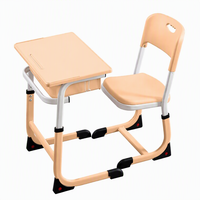 Ensemble bureau et chaise pour étudiant, table d'étude individuelle pour salle de classe primaire et collège
