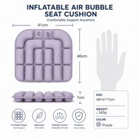 Coussin de siège gonflable ergonomique en TPU respirant avec grille d'aération pour soulagement de la pression, antidérapant, pour chaise de bureau, OEM