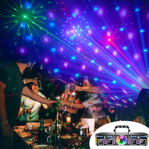 9 pezzi a soli $437,55 RGB+UV con 1 anno di garanzia, luci da discoteca, laser, stroboscopio, magic ball LED, luci da DJ per feste e KTV. - Product Image 3