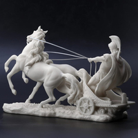 Statue de char romain en résine, sculpture de charioteur à cheval pour la décoration