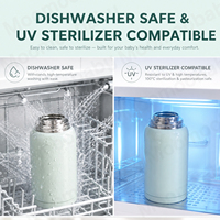 Chauffe-biberon portable sans fil 2-en-1 avec batterie, chauffe-lait et chauffe-aliments pour bébé, bol amovible, pour les déplacements