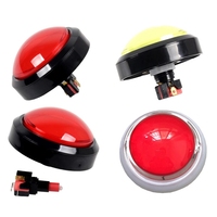 Bouton poussoir rond de 100 mm, éclairé par LED, avec micro-interrupteur pour pièces de machine de jeu d'arcade DIY, 5/12V, grand interrupteur à dôme lumineux