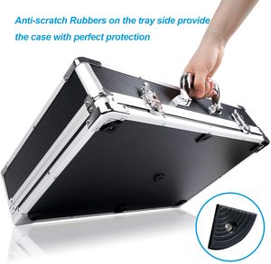 Boîtier de pédale en aluminium avec fixation verrouillable Boîtier d'équipement de pièces de guitare de transport dur et durable Support OEM/ODM personnalisable - Product Image 4