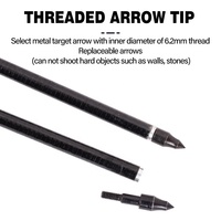 SPG tir à l'arc 8 mm fibre de verre flèche chasse composé arc classique cible pratique conseils en plastique plume encoches acier pointe amovible