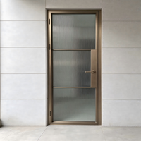 Puerta Exterior Residencial de Hierro Francés Moderno con Rejilla de Vidrio