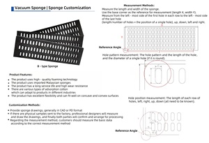Phụ tùng khí nén mút xốp hút chân không cách nhiệt EPDM dạng tổ ong tùy chỉnh, kẹp cạnh mút xốp - Product Image 6