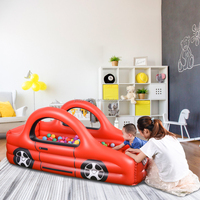 Lit d'air gonflable moderne multifonctionnel et pliable pour enfants, design voiture de course, avec revêtement floqué, amovible, pour chambre à coucher