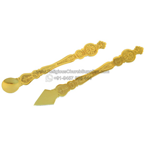 Brass Communion Spoon and Spear Set CU-1003 for <b>Candles</b> - Product Image 2