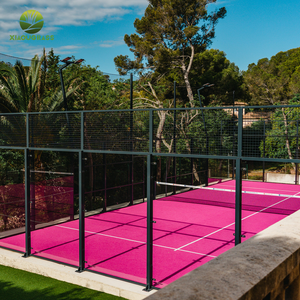 Venta caliente <span class=keywords><strong>Padel</strong></span> Court 12mm Ignífugo Fácil instalación Exterior Panorámico Ecológico Durable para la venta - Product Image 1