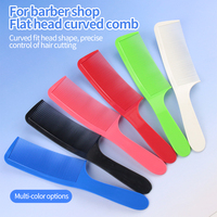 Peigne à cheveux en plastique pour hommes, à tête plate, courbé en forme de S, réglable, à dents larges, pour salon et usage domestique