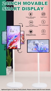 Televisor Portátil Inteligente Veto de 24 Pulgadas con Bisel Ultra Delgado, Inalámbrico, Android 12, con Ruedas y Cámara Integrada - Product Image 2