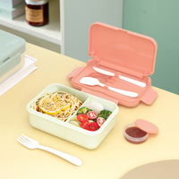 Boîte à lunch Bento à double grille et à couche unique avec logo personnalisé Boîte à aliments à emporter à compartiment unique pour la préparation des repas et le stockage à l'école