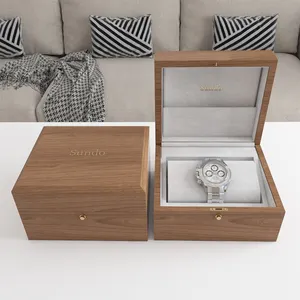 high quality luxury walnut brown winder watch boxes classic unique watch packaging box custom