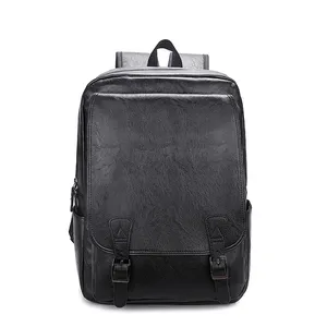 时尚徒步旅行耐用商务黑色促销笔记本电脑男装皮革定制设计背包