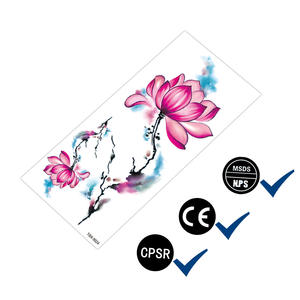 Autocollants de <span class=keywords><strong>tatouage</strong></span> temporaire pour femmes, imperméables, non toxiques, écologiques, 3D, fleurs de rose et de pivoine, dure 5 à 7 jours - Product Image 2